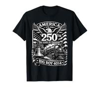 Big Boy 4014 Train America Turns 250 Years Freedom Patriotic Camiseta