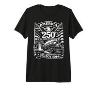 Big Boy 4014 Train America Turns 250 Years Freedom Patriotic Camiseta Premium