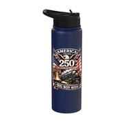 Big Boy 4014 Train America Turns 250 Years Freedom Patriotic Stainless Steel Insulated Water Bottle