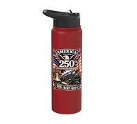 Big Boy 4014 Train America Turns 250 Years Freedom Patriotic Stainless Steel Insulated Water Bottle