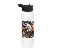 Big Boy 4014 Train America Turns 250 Years Freedom Patriotic Stainless Steel Insulated Water Bottle