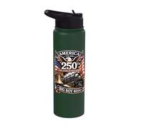 Big Boy 4014 Train America Turns 250 Years Freedom Patriotic Stainless Steel Insulated Water Bottle