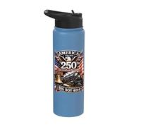 Big Boy 4014 Train America Turns 250 Years Freedom Patriotic Stainless Steel Insulated Water Bottle