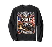 Big Boy 4014 Train America Turns 250 Years Freedom Patriotic Sudadera