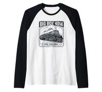 Big Boy 4014 Train Engineer Steam Train Conductor American Camiseta Manga Raglan