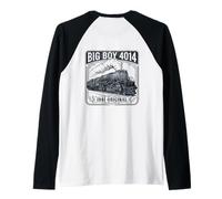 Big Boy 4014 Train Engineer Steam Train Conductor American Camiseta Manga Raglan