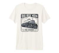 Big Boy 4014 Train Engineer Steam Train Conductor American Camiseta Premium