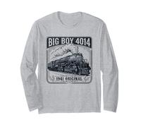 Big Boy 4014 Train Engineer Steam Train Conductor American Manga Larga