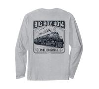 Big Boy 4014 Train Engineer Steam Train Conductor American Manga Larga