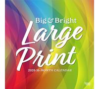 Big & Bright Large Print 2026 12 X 24 Inch (Hanging) Monthly Square Wall Calendar Matte Paper Plastic-Free