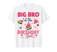 Big Bro of The Birthday Girl Sandía Cumpleaños Familia Camiseta