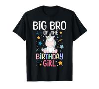Big Bro of The Birthday Girl Unicorn Girls Family Matching Camiseta