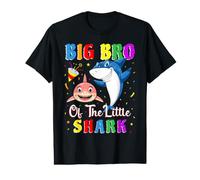 Big Bro of The Little Shark Little Sister Shark Birthday Camiseta gráfica económica