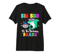 Big Bro of The Shark Birthday Family Birthday Little Brother Camiseta Premium