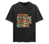Big Brother and The Holding Company Thrills T-Shirt Printed tee Graphic Top for Men Black Shirt L