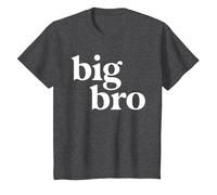 Big Brother Camisa para niños pequeños Big Bro Hermano Announcement Camiseta, Niños, Jaspeado Oscuro, 4 años