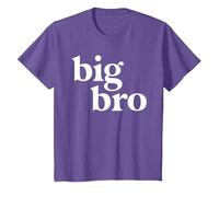 Big Brother Camisa para niños pequeños Big Bro Hermano Announcement Camiseta, Niños, Morado Jaspeado, 4 años