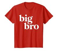 Big Brother Camisa para niños pequeños Big Bro Hermano Announcement Camiseta, Niños, Rojo, 4 años