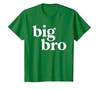 Big Brother Camisa para niños pequeños Big Bro Hermano Announcement Camiseta, Niños, Verde Kelly, 6 años