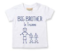 Big Brother in Training Twins - Camiseta para bebé, disponible en tallas de 0 a 6 meses a 14 a 15 años blanco blanco Talla:12-13 Years
