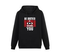 Big Brother Is Watching You 1984 George Orwell Digital Printing Hoody Black XL