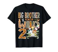 Big Brother of The Wild & Two, Chico de Segundo cumpleaños, Safari Jungle Camiseta