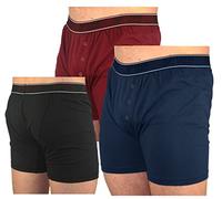 Big Calvert - Calvert - Calvert - Pantalones cortos de algodón para hombre, paquete múltiple para tallas 2XL, 3XL, 4XL, 5XL, 6XL, 7XL, 8XL, Negro Azul Marino Vino Rojo, 6XL plus