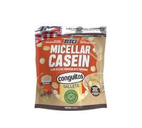 BIG - Caseina Micelar - Caseina Proteina de Liberación Sostenida para Recuperación y Masa Muscular - Baja en Grasas y Carbohidratos Textura Cremosa (Toppings (trocitos), Conguitos Galleta White) 250 g