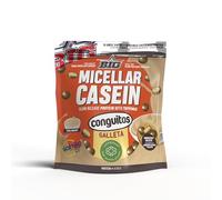 BIG - Caseina Micelar - Caseina Proteina de Liberación Sostenida para Recuperación y Masa Muscular - Baja en Grasas y Carbohidratos con Textura Cremosa (Toppings (trocitos), Conguitos Galleta) 500 g