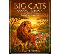 Big Cats Coloring Book for Adults: 50 Lions, Tigers & Wild Cats Coloring Pages for Stress Relief and Relaxation (Wildlife Coloring Collection)