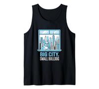 Big City Pequeño Bulldog Urbano Amante Canino Camiseta sin Mangas
