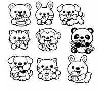 Big Cute Animals Coloring Book for Kids Ages 4-8 70 Pages of Many Adorable Animal Friends in Fun Life & Activity Scenes