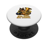 Big Dog Big Sound Divertido Pastor Alemán Barítono PopSockets PopGrip Adhesivo