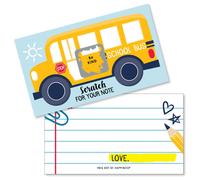 Big Dot of Happiness Back to School - First Day of School Kids Lunch Box Notes - Scratch Off Cards - 22 Count