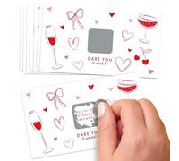Big Dot of Happiness Drinks with the Girls Scratch Off Dare Cards Pink & Red Girls Night Birthday, Galentine's Day o Cocktail Bachelorette Party Dare Game - 22 unidades