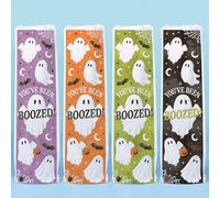 Big Dot of Happiness Ghostly You've Been Booed Bolsas de regalo de vino, vecinos y compañeros de trabajo sorpresa de Halloween para botella de vino, bolsas de papel a granel para vacaciones, 12