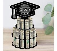 Big Dot of Happiness Graduación Cheers - Soporte para dinero para fiesta de graduación - Pastel de dinero