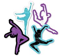 Big Dot of Happiness Must Dance to The Beat - Baile - Decoraciones de bailarina para fiestas de cumpleaños o fiestas de baile - Juego de 20