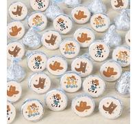 Big Dot of Happiness My First Rodeo - Calcomanías pequeñas y redondas de caramelos para fiesta de primer cumpleaños de Little Cowboy, 324 unidades