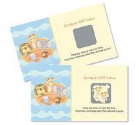Big Dot of Happiness Noah's Ark - Tarjetas para rascar de juego de fiesta de cumpleaños o baby shower - 22 unidades
