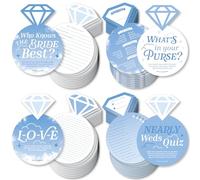 Big Dot of Happiness On Cloud 9-4 Juegos de despedida de soltera, 10 tarjetas cada una, Who Knows The Bride Best, Bride or Groom Quiz, Whats in Your Purse and Love, paquete Gamerific