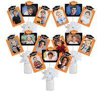 Big Dot of Happiness Orange Grad - Best is Yet to Come - Palos de centro de mesa de graduación - 15 piezas