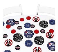 Big Dot of Happiness Own the Mat - Lucha libre - Confeti circular gigante para fiesta de cumpleaños - Decoraciones de fiesta de luchador - Confeti grande 27 unidades