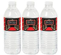 Big Dot of Happiness Red Carpet Hollywood - Movie Night Party Water Bottle Sticker Labels - Set of 20