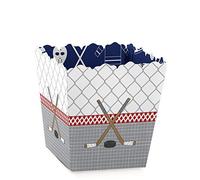 Big Dot of Happiness Shoots and Score - Hockey - Mini cajas de regalo - Baby Shower o Birthday Party Candy Cajas - Juego de 12