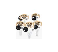 Big Dot of Happiness Strike Up the Fun - Bowling - Fiesta de cumpleaos o Center -Shower Pehips - Toppers - Juego de 15