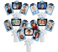 Big Dot of Happiness Varillas de centro de mesa para fotos de graduación de color azul claro - Best is Yet to Come - 15 piezas