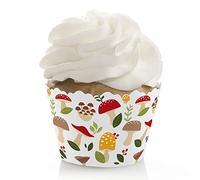 Big Dot of Happiness Wild Mushrooms - Juego de 12 decoraciones para fiestas de setas rojas