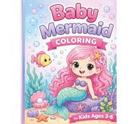 Big & Easy Baby Mermaid Coloring Book for Kids Ages 3-6: Cute and Simple Baby Mermaid Coloring Pages with Ocean Friends for Toddlers and Preschool Kids