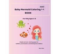 Big & Easy Baby Mermaid Coloring Book for Kids Ages 3-6: Cute and Simple Baby Mermaid Coloring Pages with Ocean Friends for Toddlers and Preschool Kids